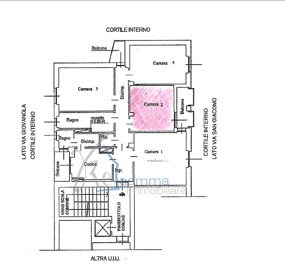 Scheda_con_evidenza_camera_2_sangiacomo_24_locazione_stanza_regamma_immobiliare